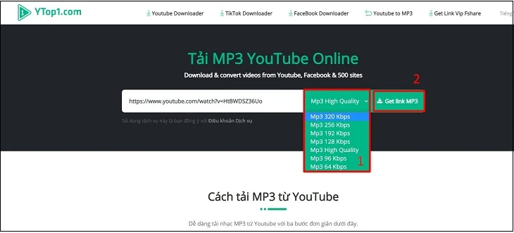 Cách tải nhạc từ video Youtube