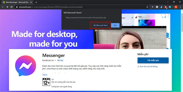 Hướng dẫn tải Messenger