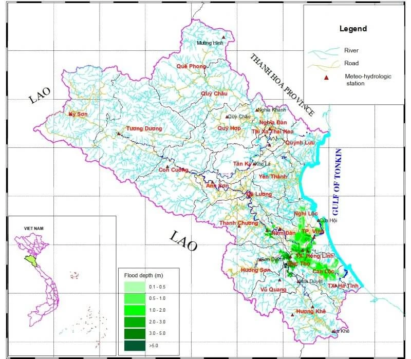 Bản đồ tỉnh Nghệ An - Nghe An map